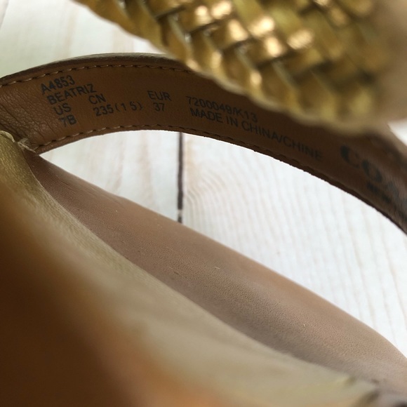 Coach Beatriz Wedge Sandals Size 7 - Picture 8 of 8